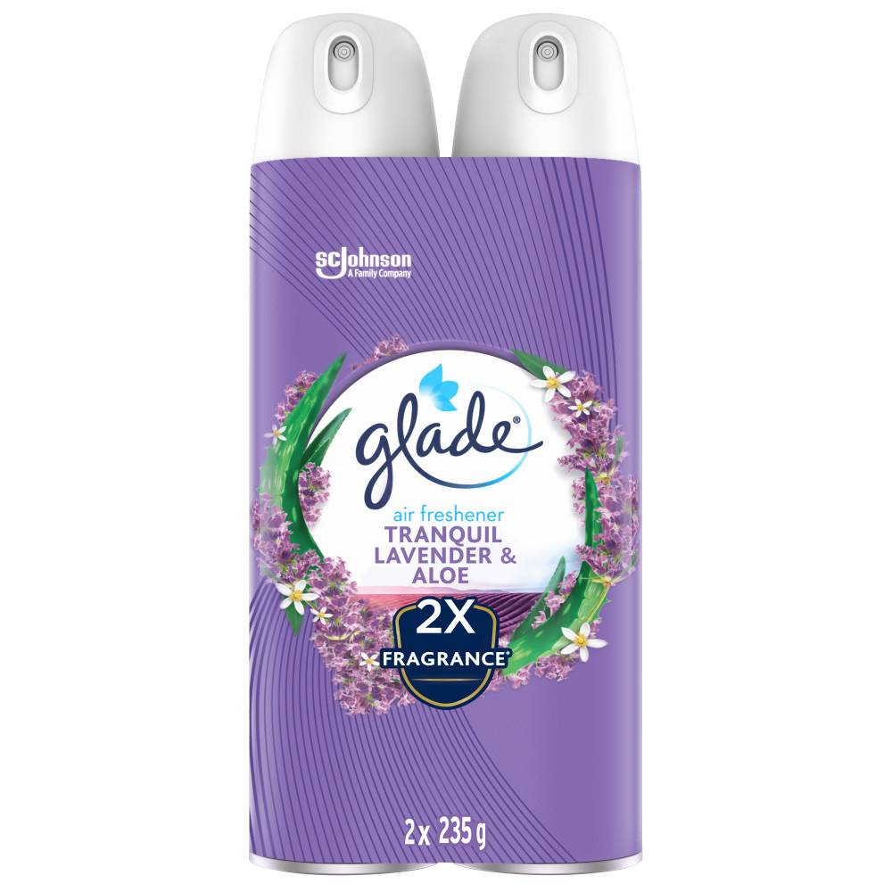 Glade Air Freshener Room Spray Tranquil Lavender & Aloe (2 x 235 g)