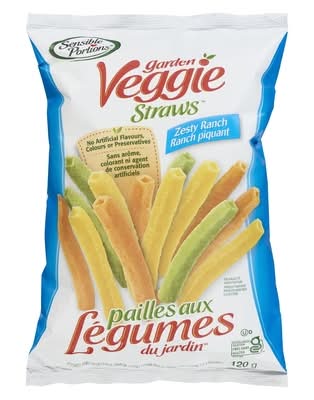 Sensible Portions Pailles Aux Légumes Ranch Piquant / Garden Veggie Straws Zesty Ranch 120.0 G