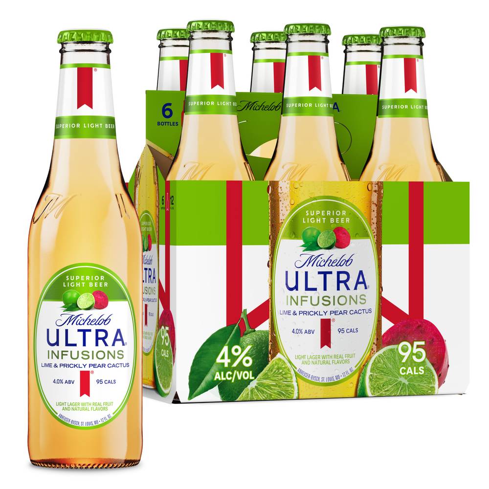 Michelob Ultra Infusions Lime & Prickly Pear Cactus Beer (6 pack, 12 fl oz) (lime & prickly pear cactus)