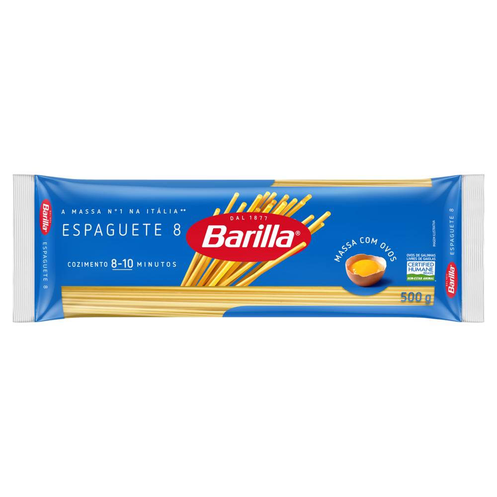 Barilla massa com ovos espaguete n°8 (500 g)