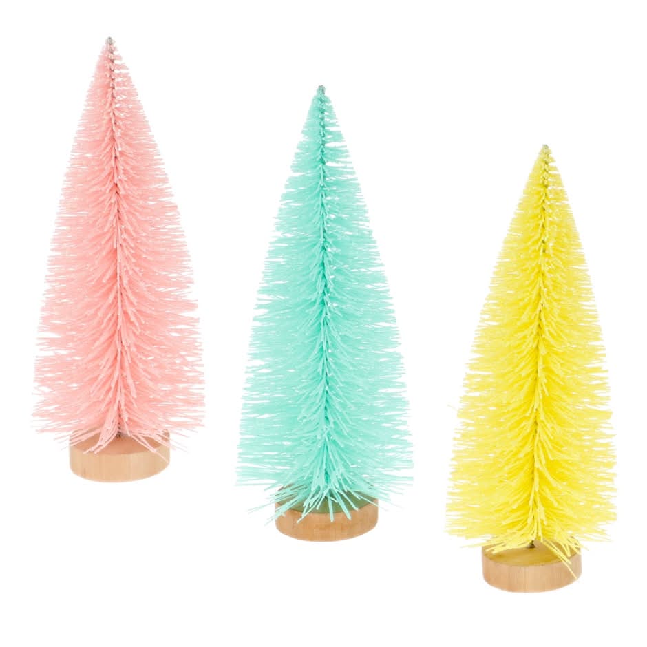Easter Glitter Bottle Brush Trees