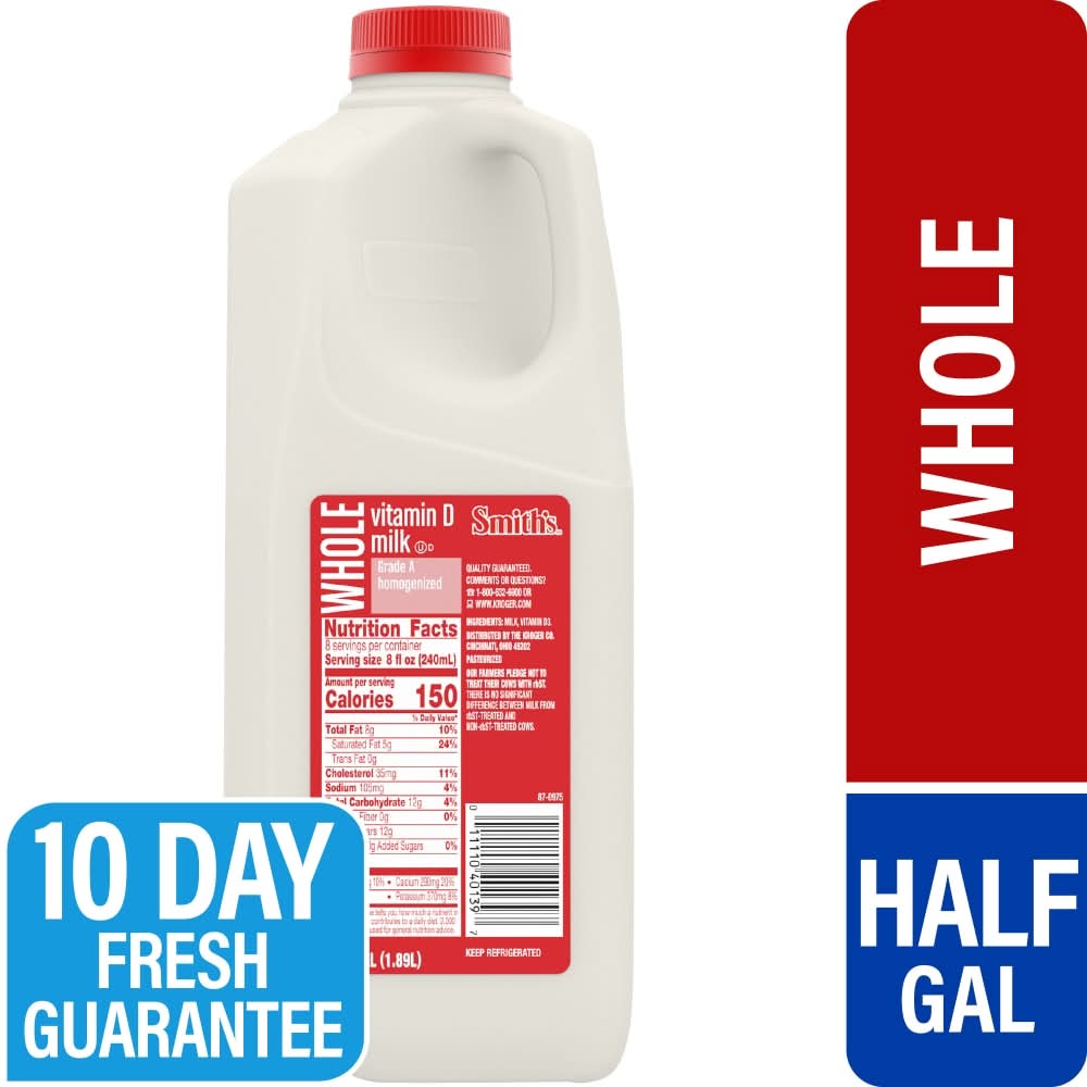 Smith's Vitamin D Whole Milk (0.5 gal)