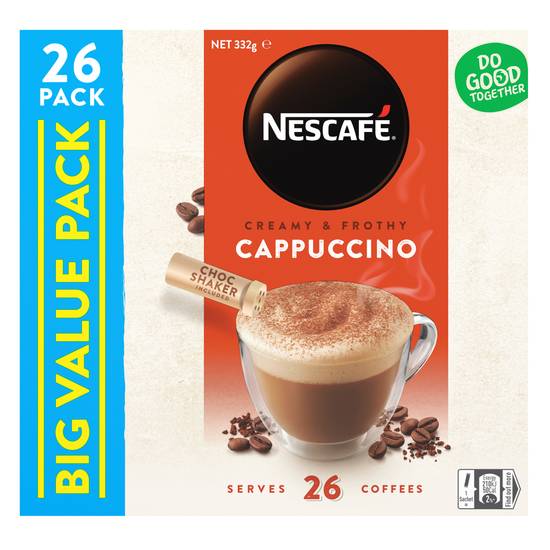 Nescafe Cappuccino Coffee Sachets 26 pack