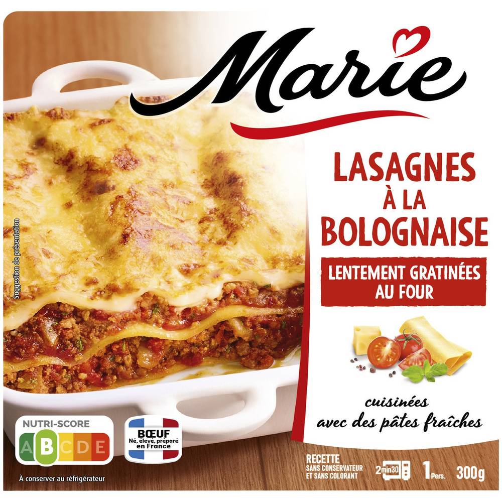 Marie - Lasagnes à la bolognaise (300g)