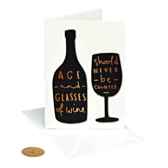 Papyrus Birthday Card Age & Wine Quote (1 unit)