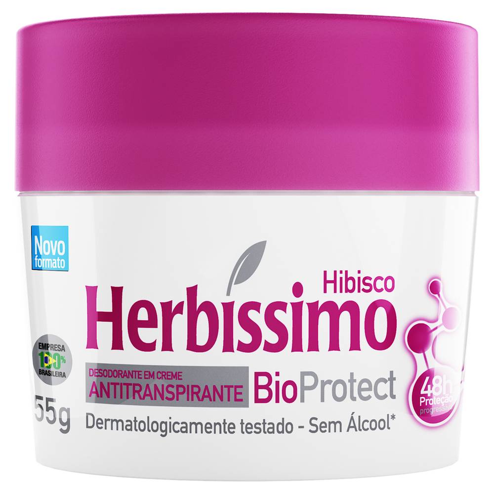 Herbíssimo desodorante creme bio protect hibisco (55 g)