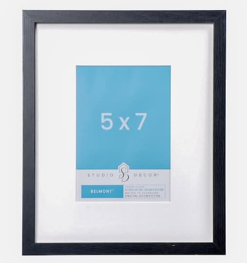 Narrow Belmont Frame With Mat By Studio Decor