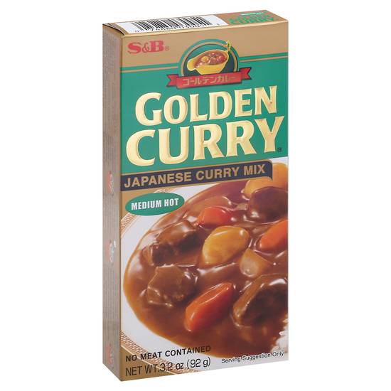 S&B golden curry medium hot japanese curry mix