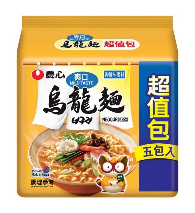 農心爽口海鮮烏龍麵超值包120g x5 <120g克 x 5 x 1Bag袋>