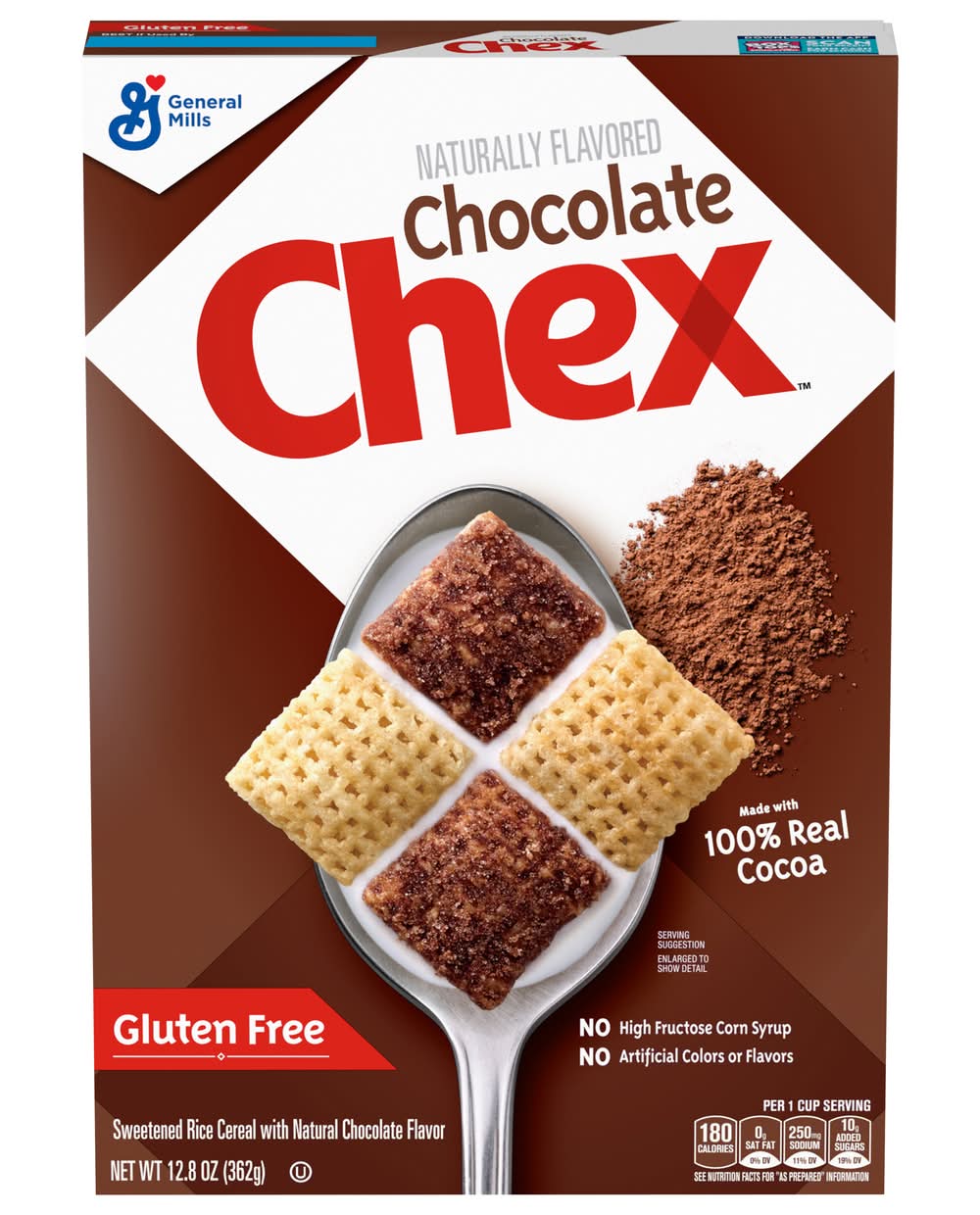 Chex Gluten Free Breakfast Cereal, Chocolate (12.8 oz)