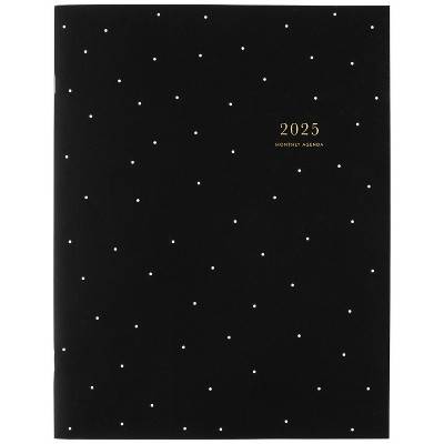 Sugar Paper Essentials 2025 Monthly Planner 8.5"x11" Black and White Dots: Adult Non-Toxic Acid-Free Paper Calendar