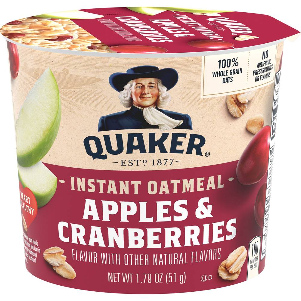 Quaker Instant Oatmeal (apples & cranberries)