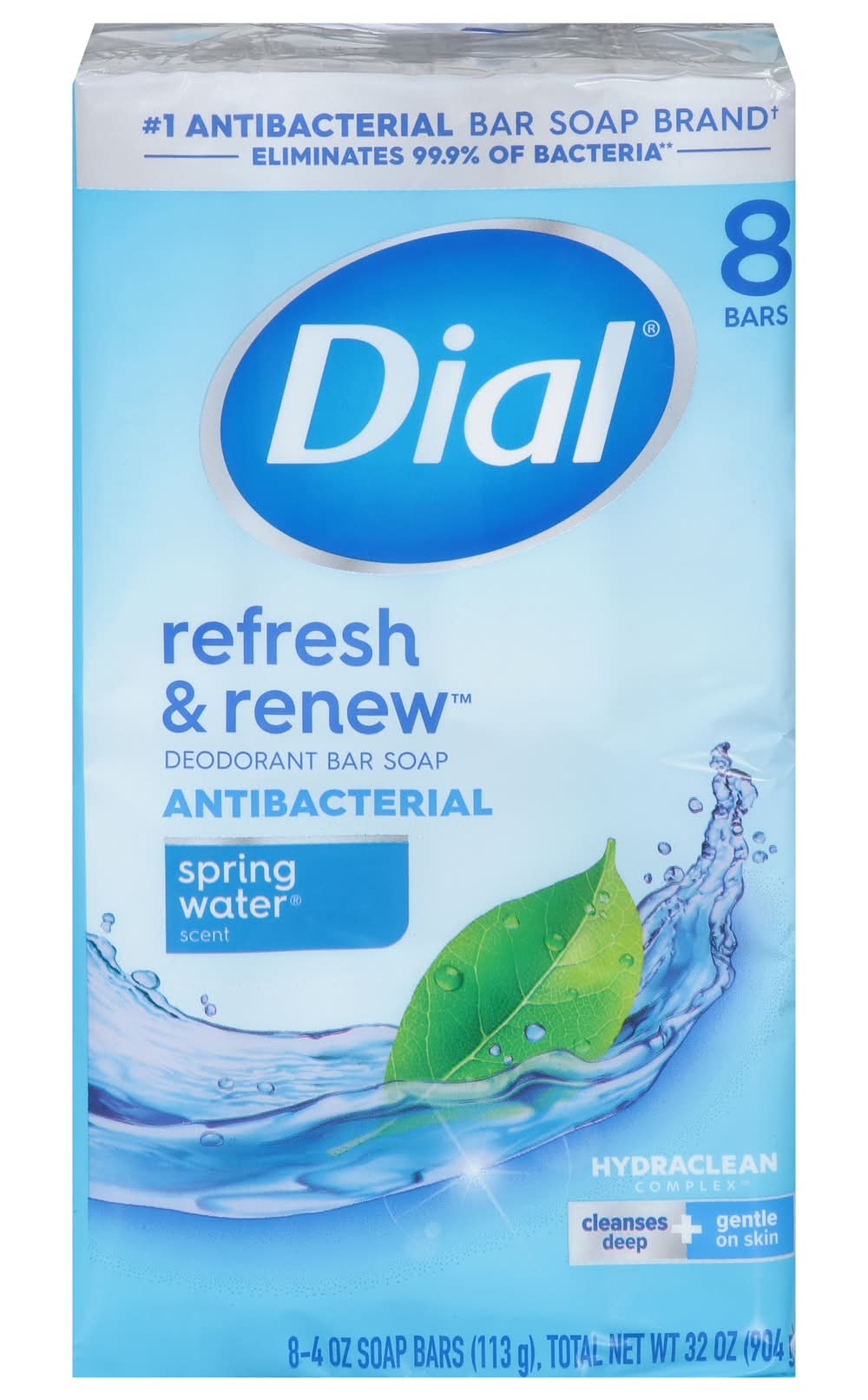 Dial Spring Water Antibacterial Deodorant Soap (2 lbs, 8 ct)