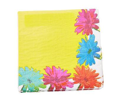 Floral Paper Lunch Napkins, Yellow (20 ct)