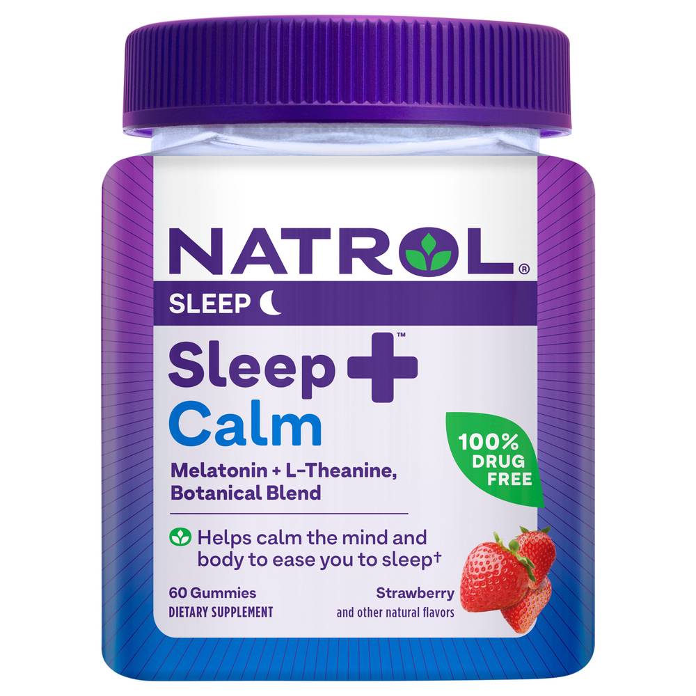Natrol Sleep+ Calm Strawberry Gummies Supplement