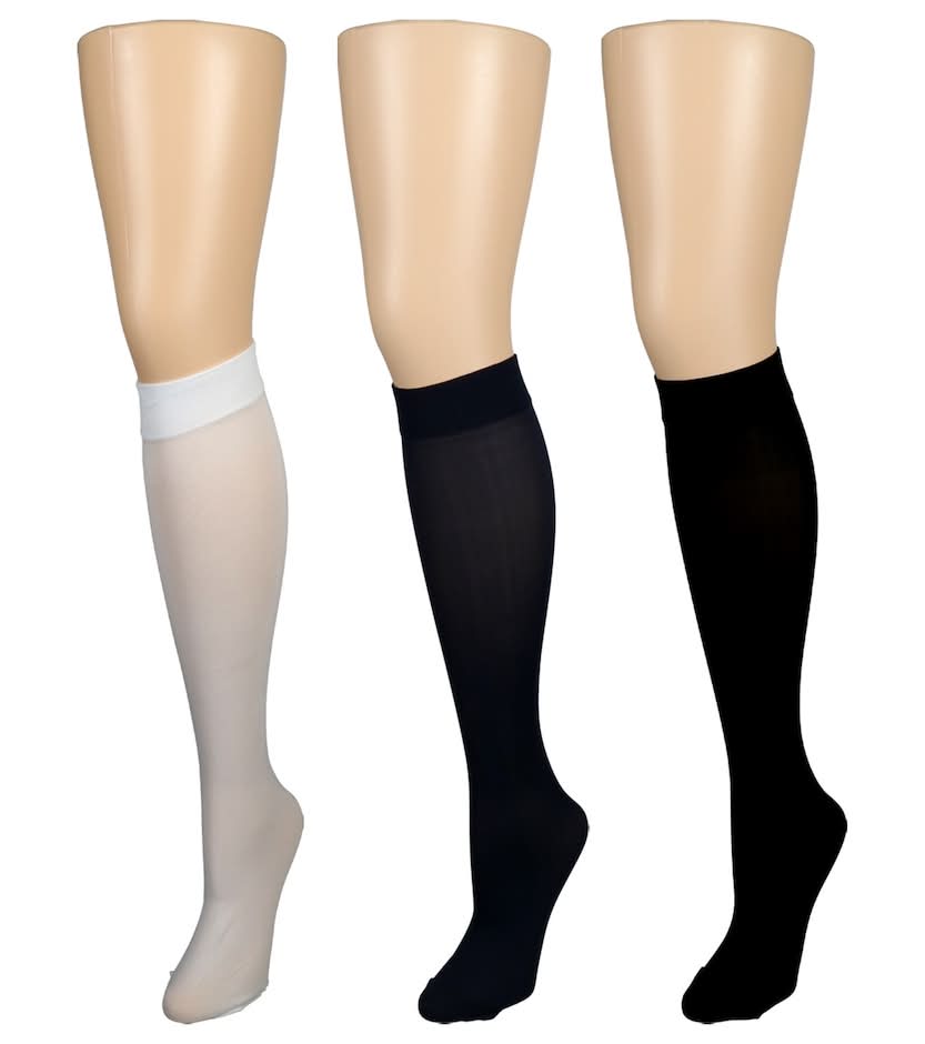 Juncture Women's Black Trouser Socks, 2 Pair Packs