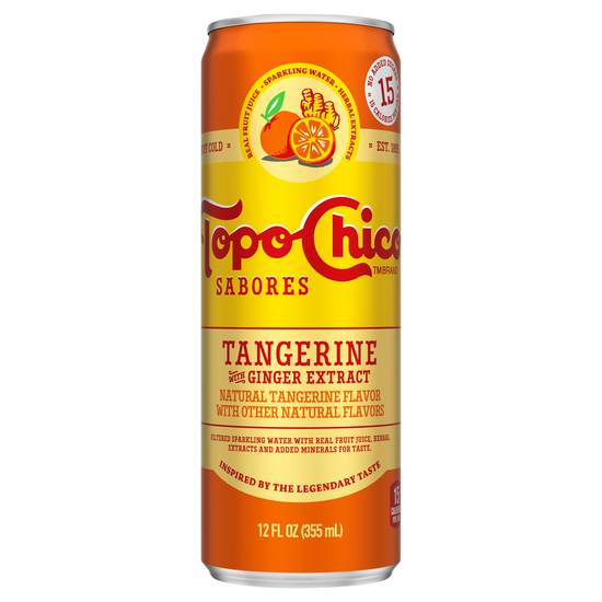 Topo Chico Sabores (12 fl oz) (tangerine with ginger extract)