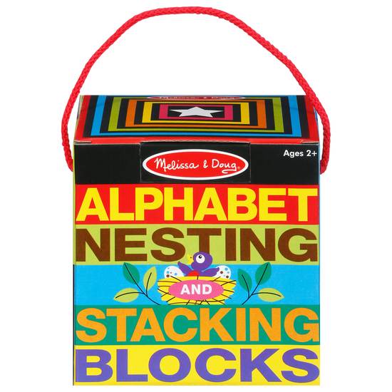Melissa & Doug Alphabet Nesting and Stacking Blocks 2+ Ages