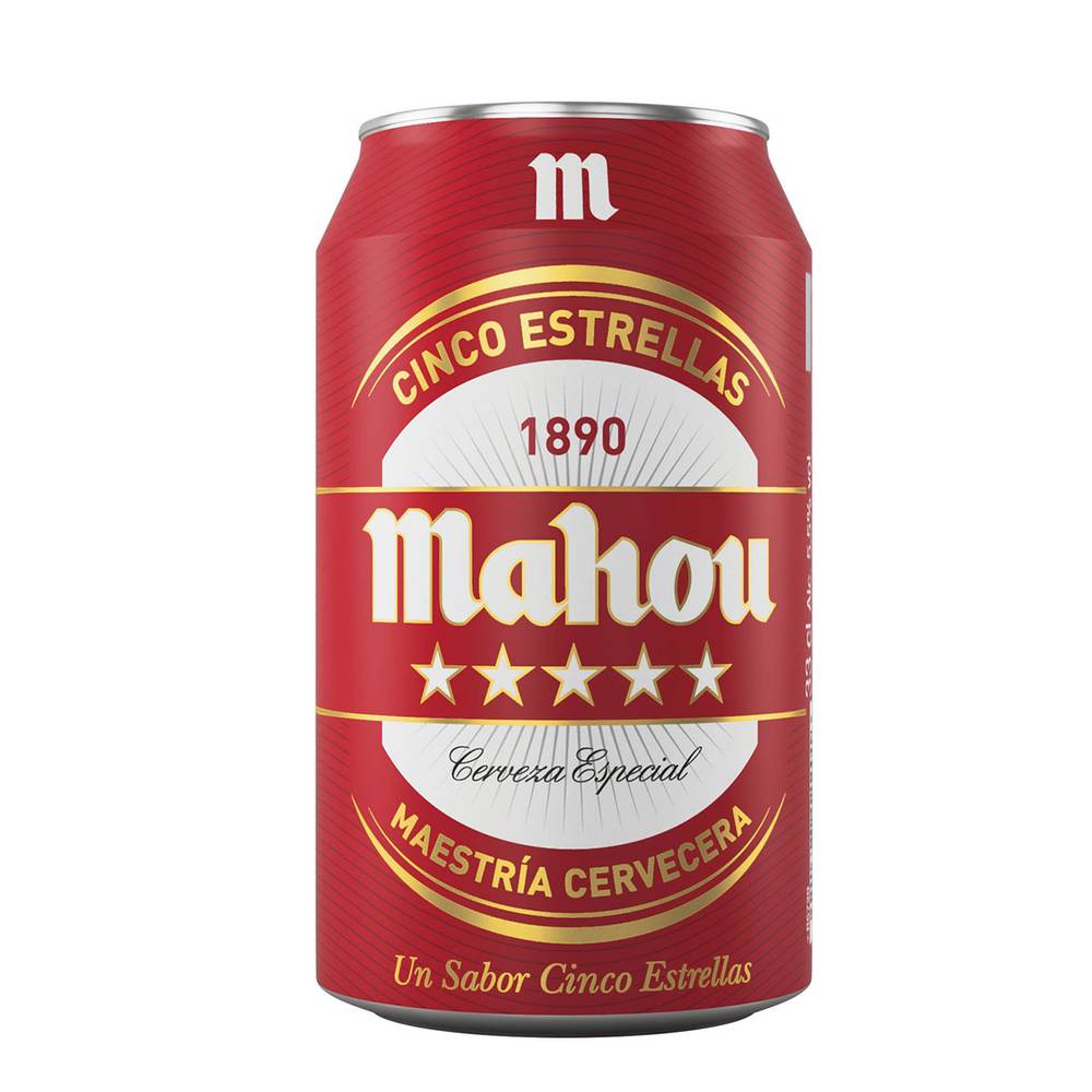 Cerveza 5 Estrellas Mahou lata 33 cl