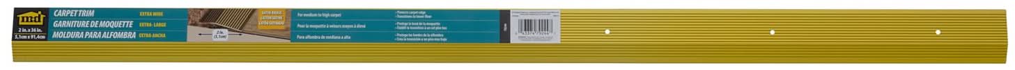 M-D Building Products 0.375 In. H X 2 In. W X 36 In. L Satin Brass Aluminum Carpet Trim