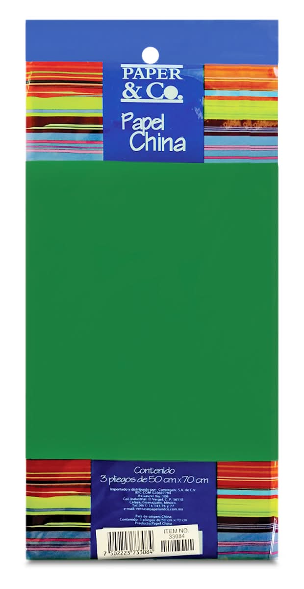Paper & Co. · Papel china verde (150 g)