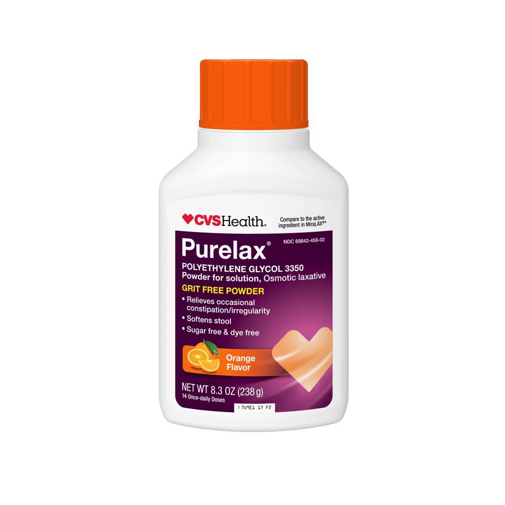 CVS Health Purelax Powder, Orange, 8.3 OZ