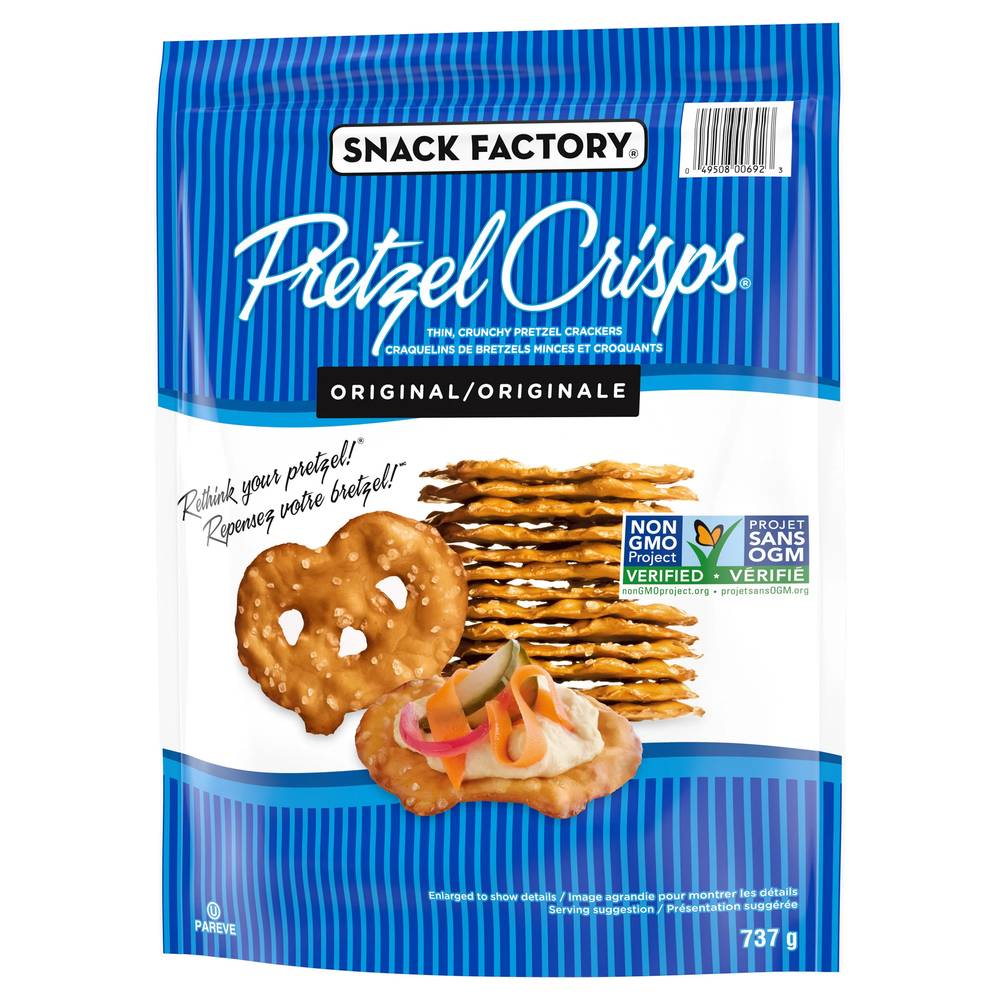 Snack Factory Pretzel Crisps - Original Pretzel Crackers, 737 G