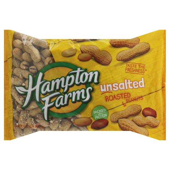 Hampton Farms Unsalted Roasted Peanuts (1 lb)