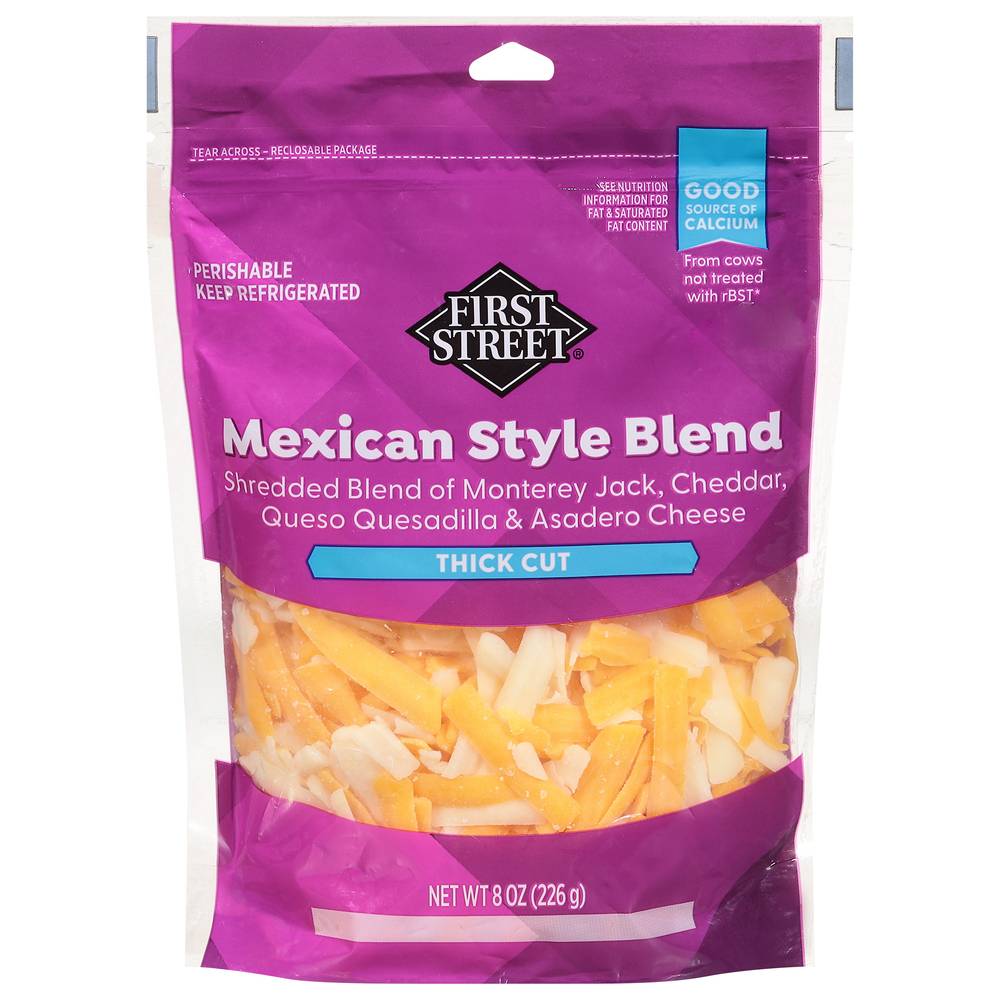First Street Mexican Style Blend Cheese Thick Cut (8 oz)