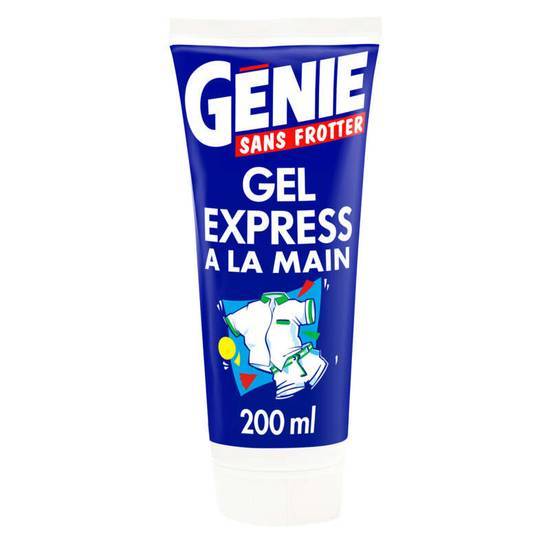 Genie Lessive à la main - Gel express à la main - Lavage et pré-détachage tous textiles - Sans frotter 200ml