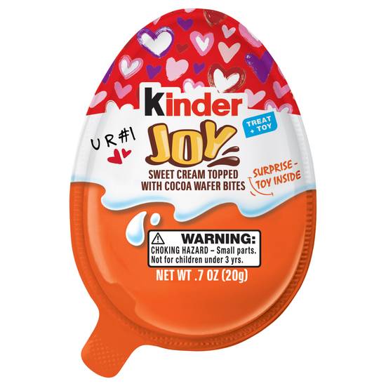 Kinder Joy Sweet Cream Topped With Cocoa Wafer Bites