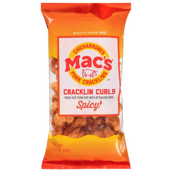 Mac's Spicy Fried Cracklin Curls (3.5 oz)