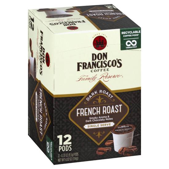 Don Francisco's Single Serve Coffee Pods (12 ct, 4.02 oz) (french roast )