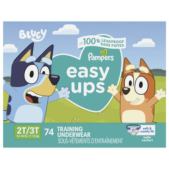 Pampers Easy Ups Boy Training Underwear, 2t 3t Size (74 pairs)