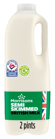 Morrisons British Semi Skimmed Milk (1.14L)