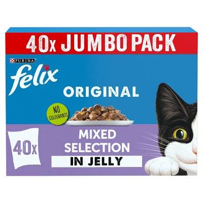 FELIX Original Mixed Selection in Jelly Wet Cat Food (40x85g)