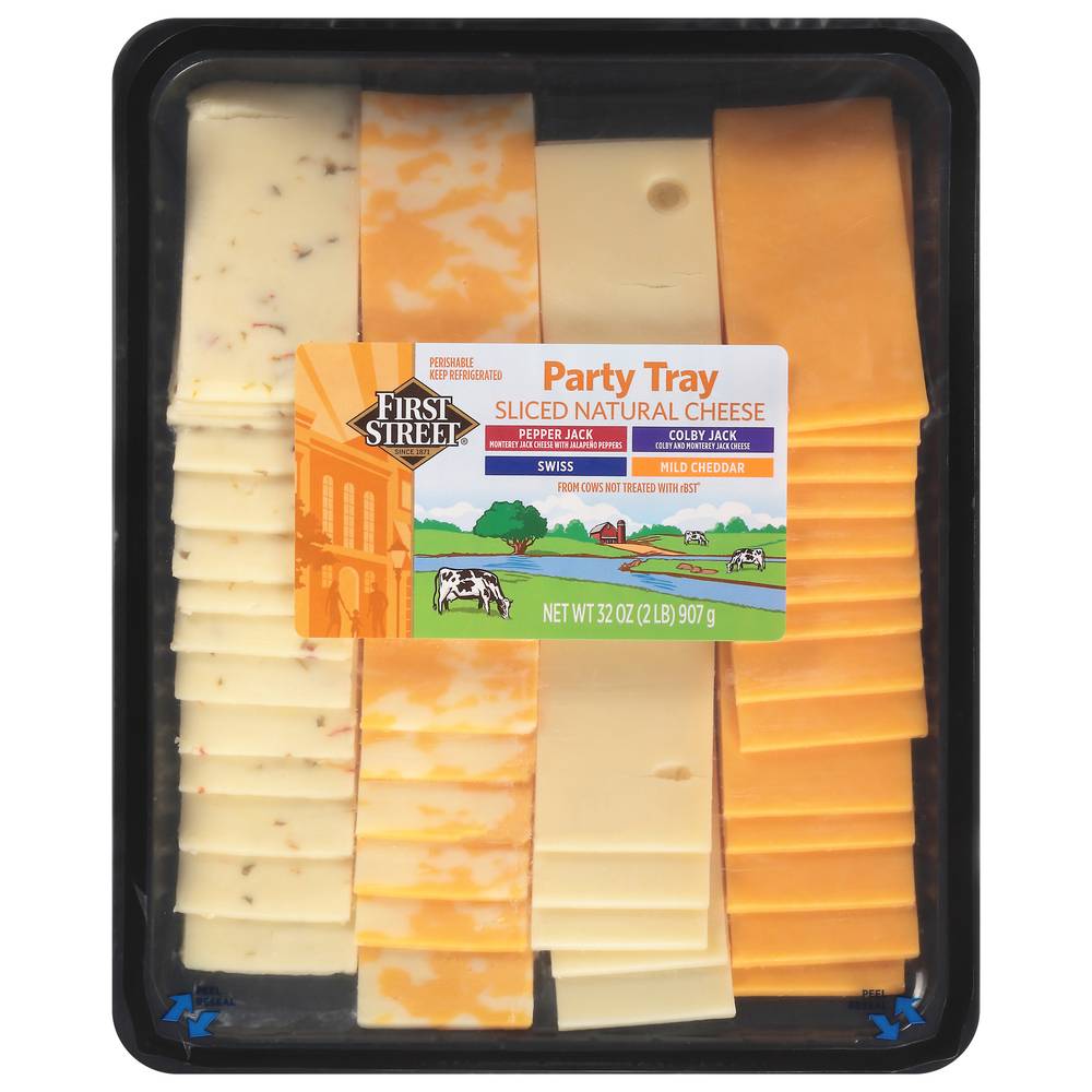First Street Party Tray Sliced Natural Cheese (32 oz)