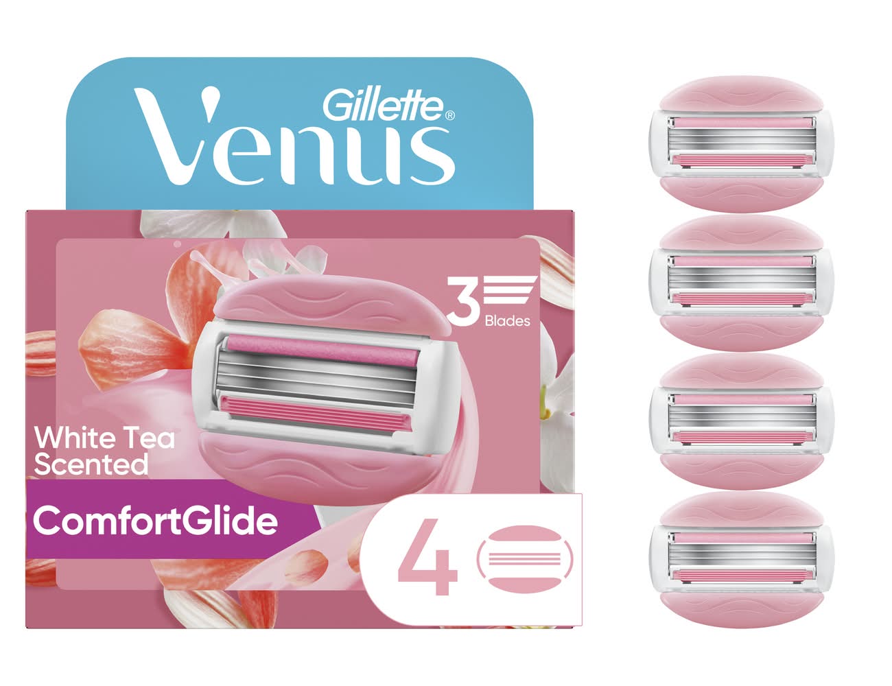Venus Comfortglide White Tea Cartridges (2.2 oz, 4 ct)