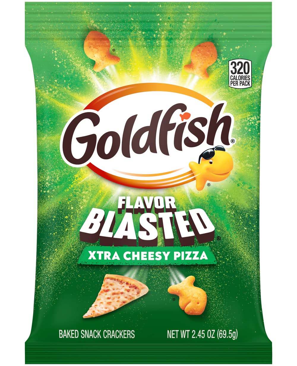 Goldfish Pepperidge Farm Flavor Blasted Cheesy Pizza Baked Snack Crackers (2.45 oz)