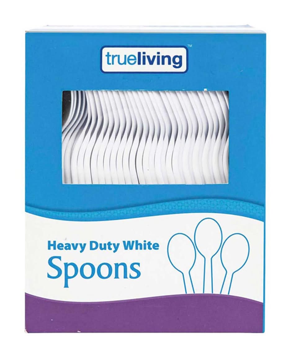 True Living White Spoons 140 Ct