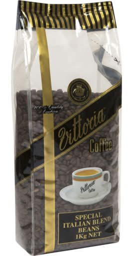 Vittoria Coffee Italian Blend Coffee Beans (1kg)