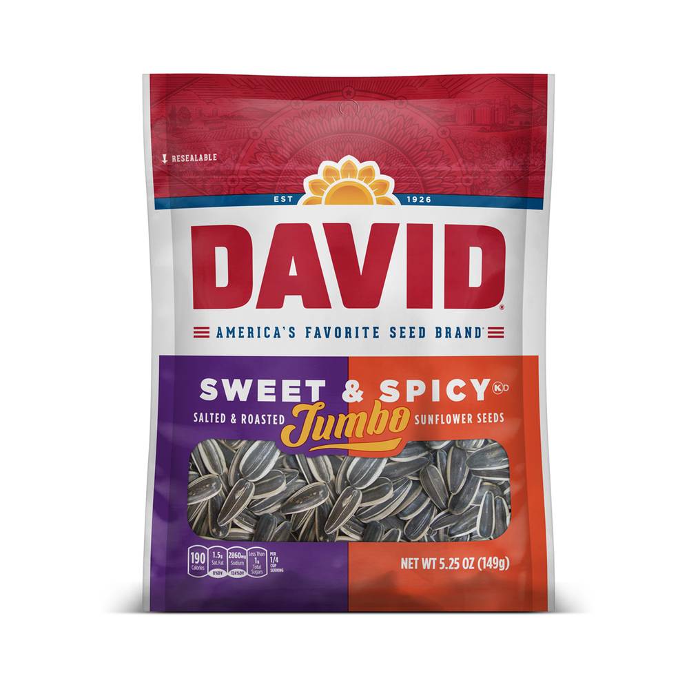 David Sweet & Spicy Jumbo Sunflower Seeds (5.25 oz)