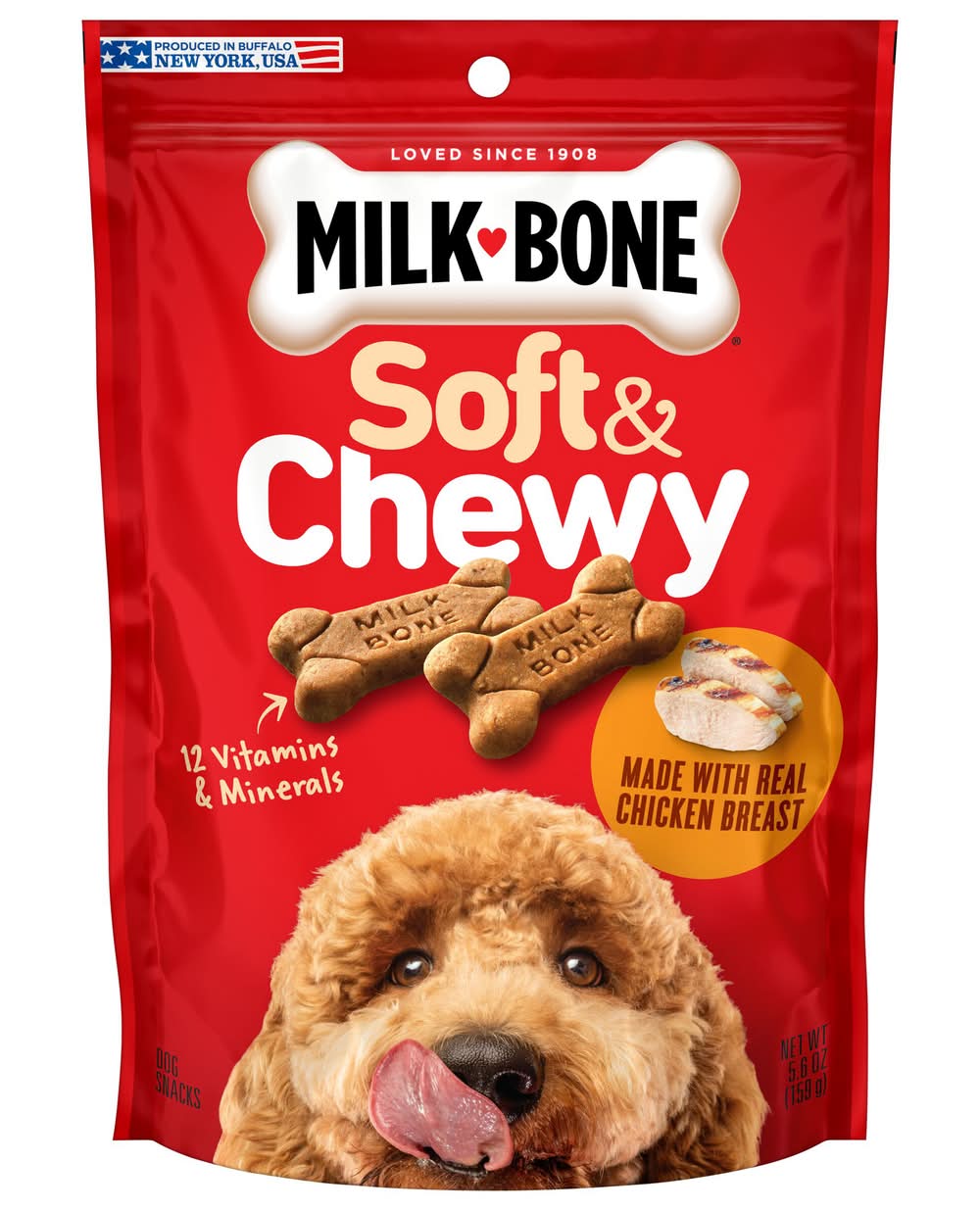 Milk-Bone Soft & Chewy Chicken Recipe Dog Snacks (5.6 oz)