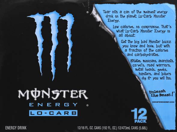 Monster Energy Lo-Carb Energy Drink (12 ct , 16 fl oz )