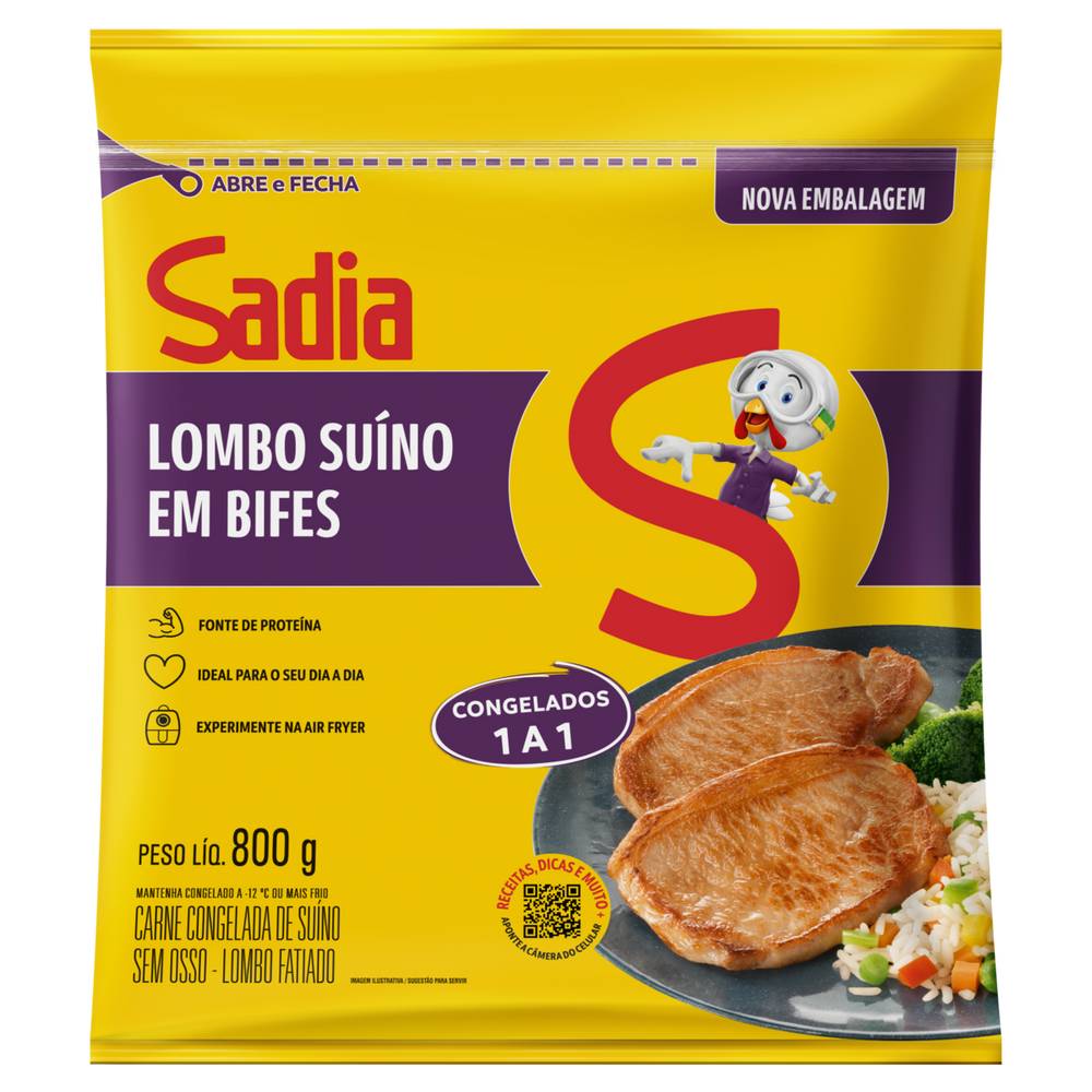 Sadia · Lombo suíno fatiado congelado (800 g)