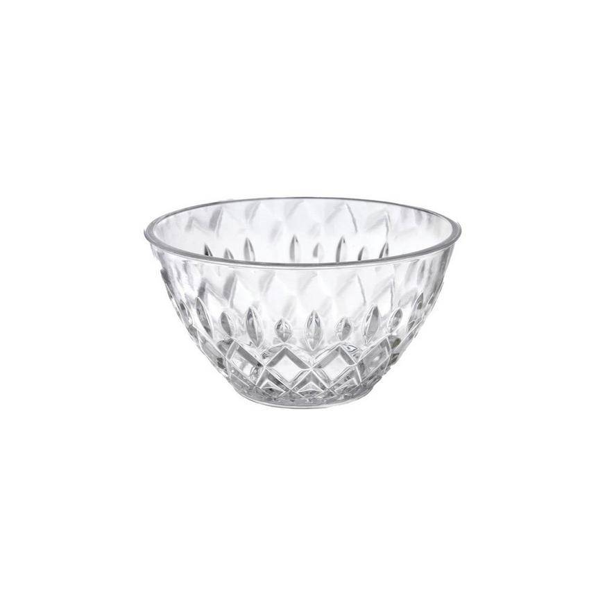 Party City Crystal Cut Acrylic Serving Bowl (5.5 in/clear)