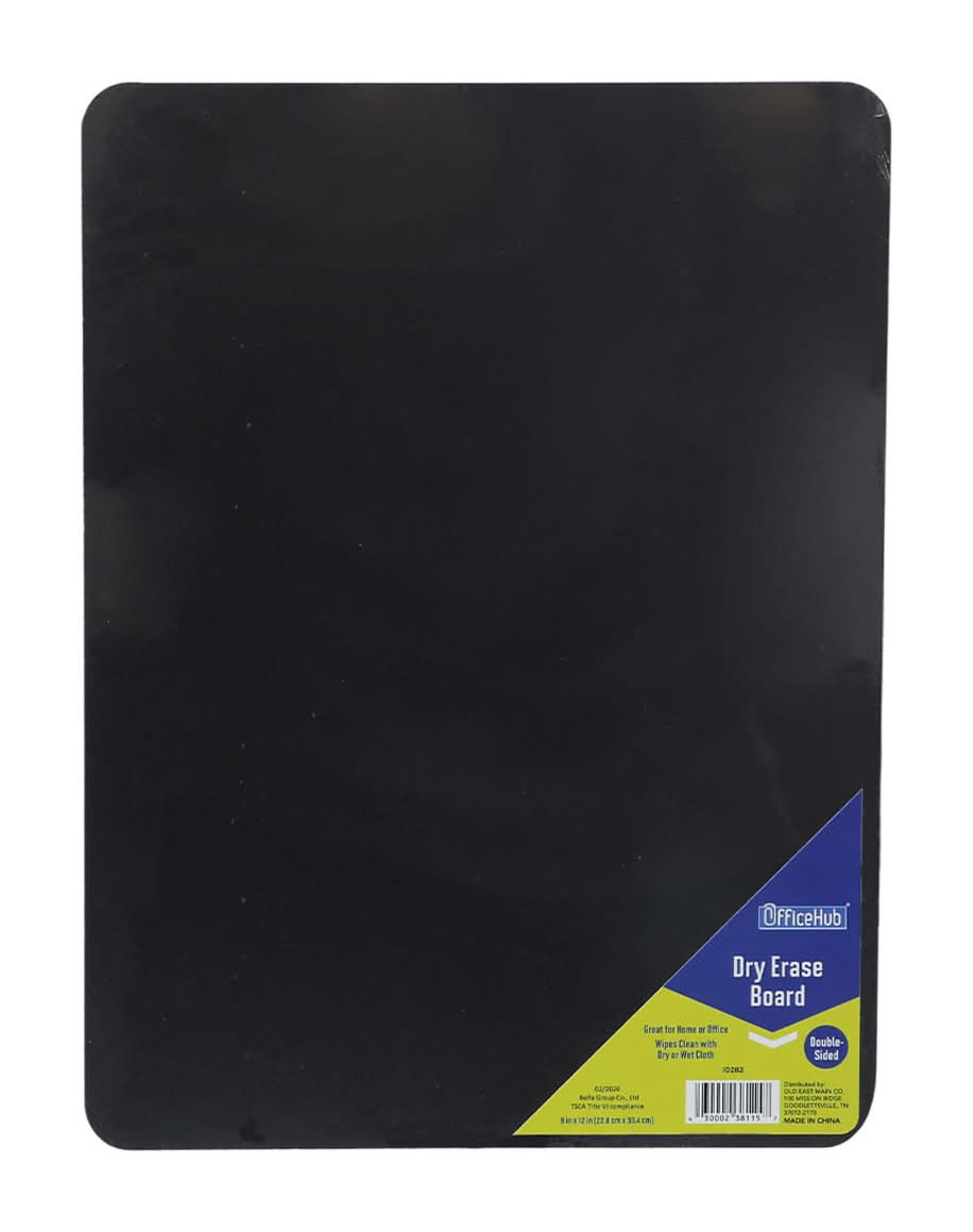 Officehub Black Dry Erase Board 12x9 In