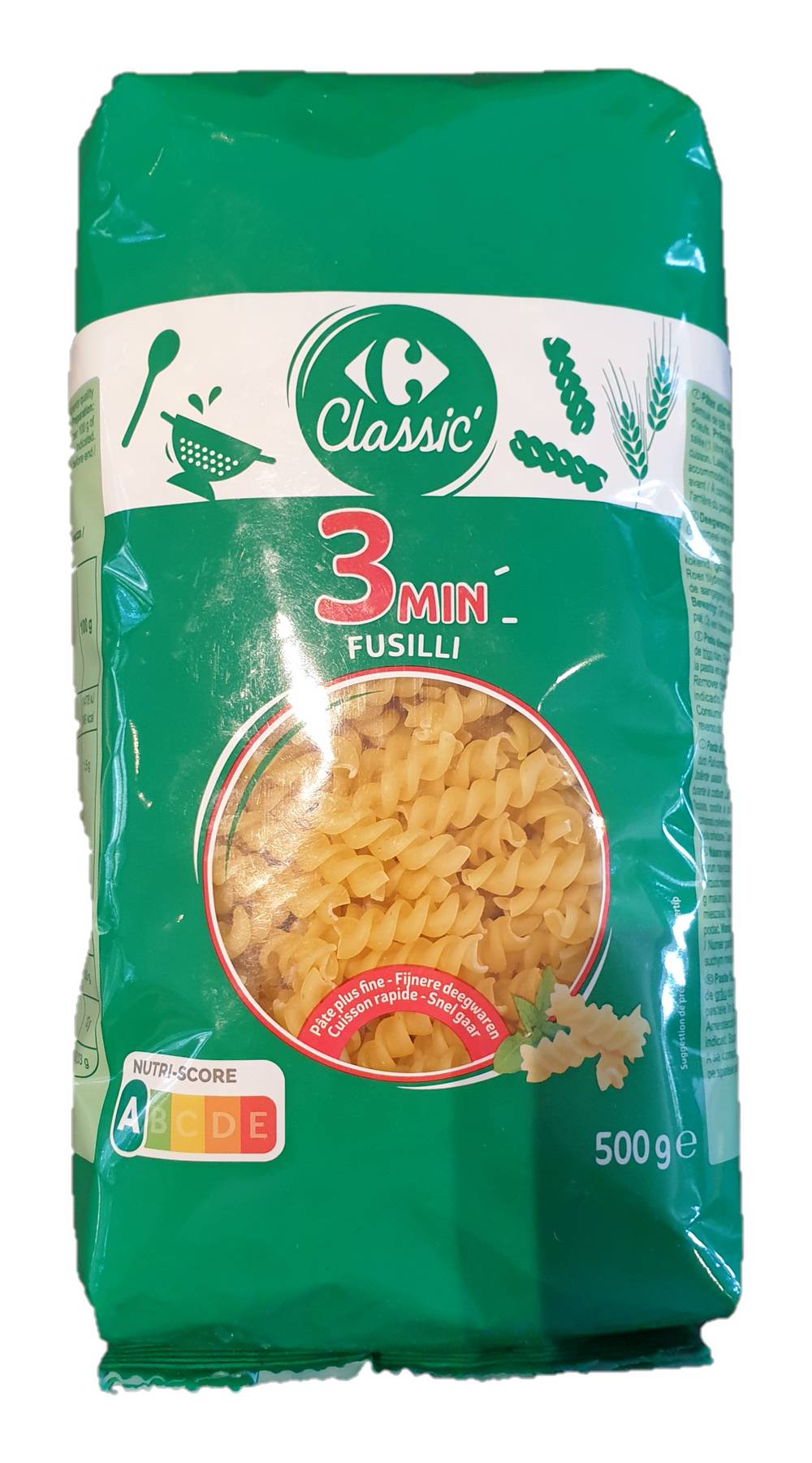 Carrefour Classic' - Pâtes fusilli 3 min (500g)