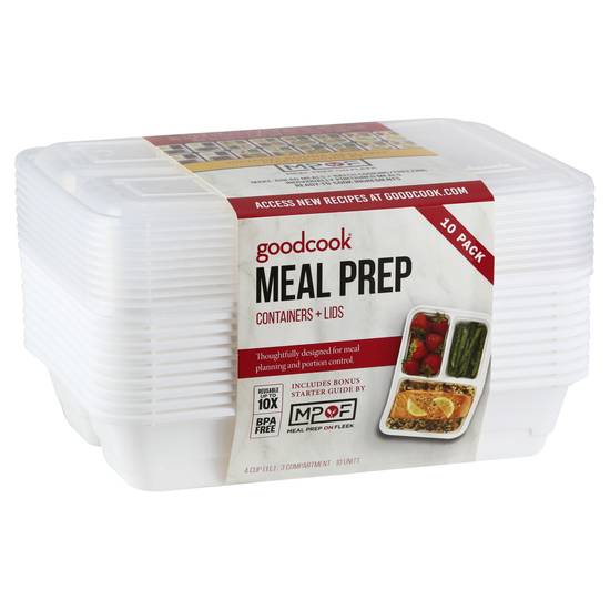 Goodcook Meal Prep Containers + Lids (10 pack)