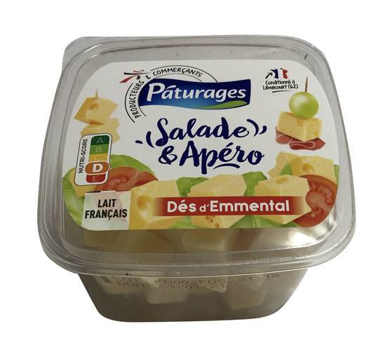 Salade et apéro - dés de fromage - paturages